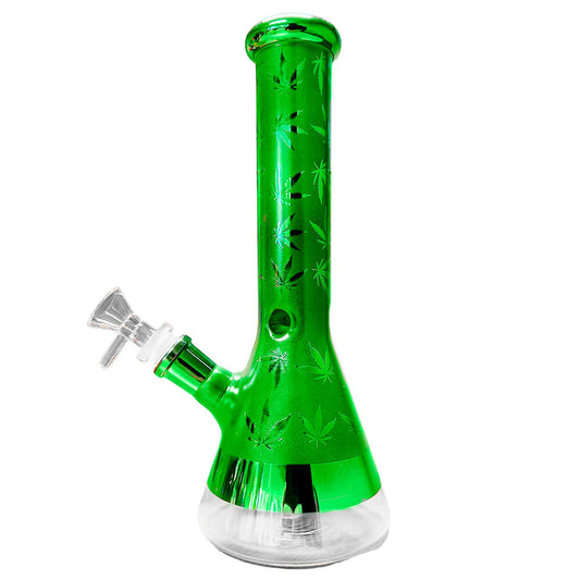 Bong in vetro Foglie di Weed Verde